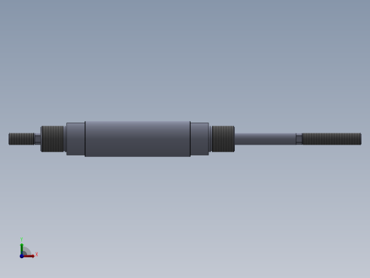 螺纹类型 气缸（圆形后安装 - 双杆） 25x10x50 mm