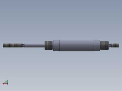 螺纹类型 气缸（圆形后安装 - 双杆） 25x10x50 mm后视缩略图