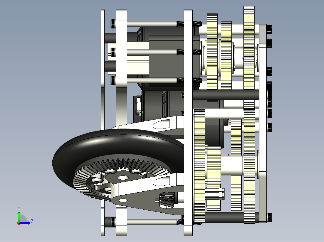 倒转转向左视图