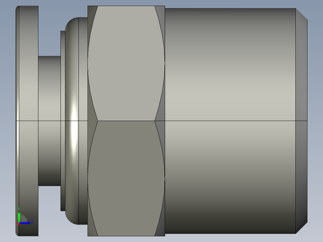 气管接头APC8-03左视图