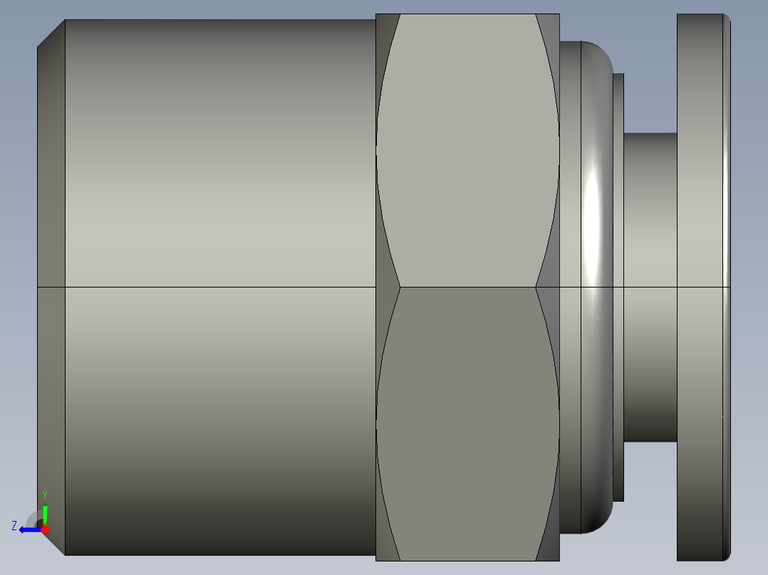 气管接头APC8-03右视图