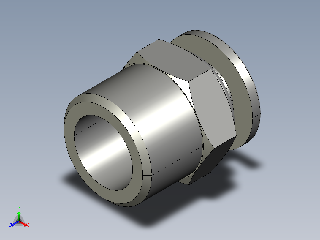 气管接头APC8-03正等轴测图
