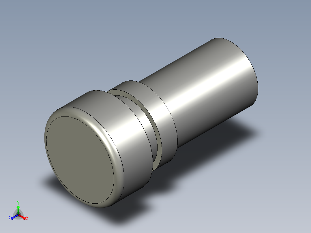 XB2BVB5LC_黄色指示灯(Schneider)正等轴测图