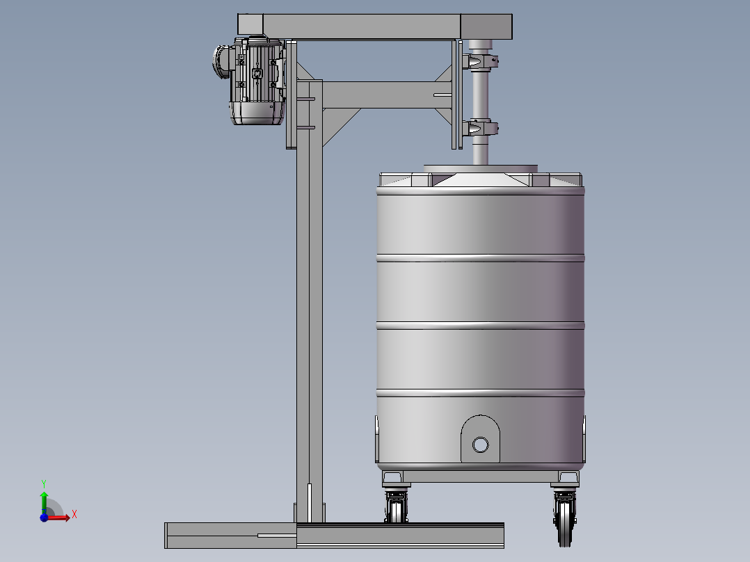 树脂搅拌机设计模型1前视图