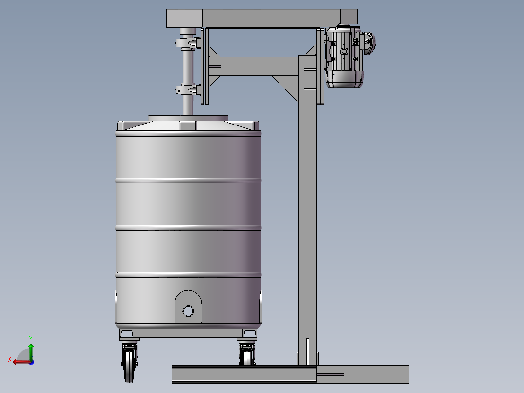 树脂搅拌机设计模型1后视图