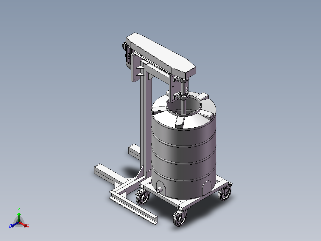 树脂搅拌机设计模型1正等轴测图