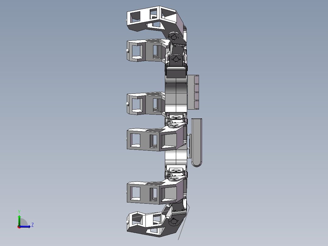 装配零件六足机器人左视图