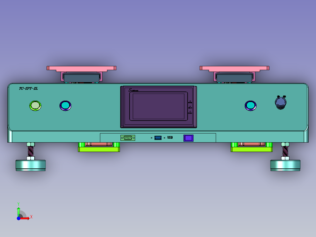 覆膜机的分膜装置前视图