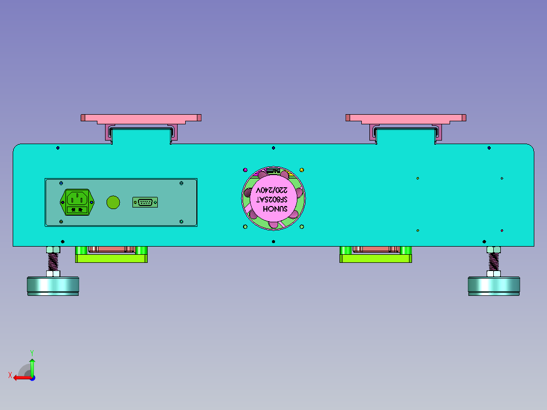 覆膜机的分膜装置后视图