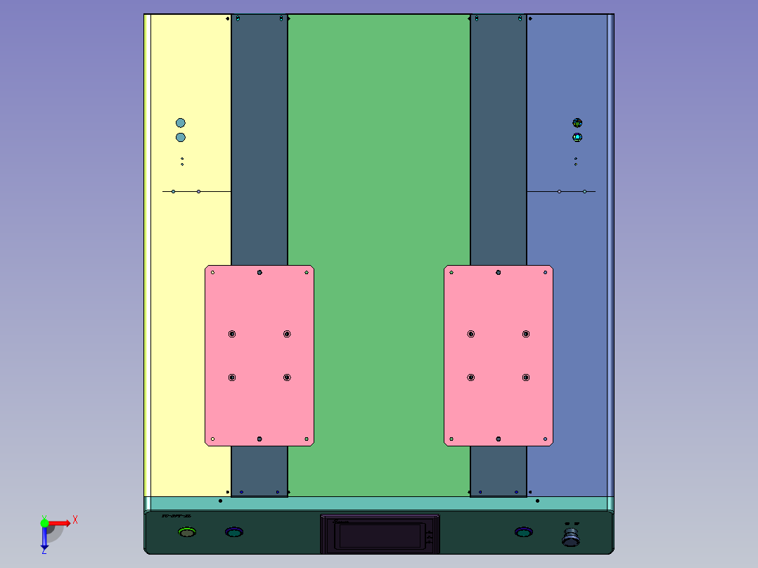覆膜机的分膜装置俯视图