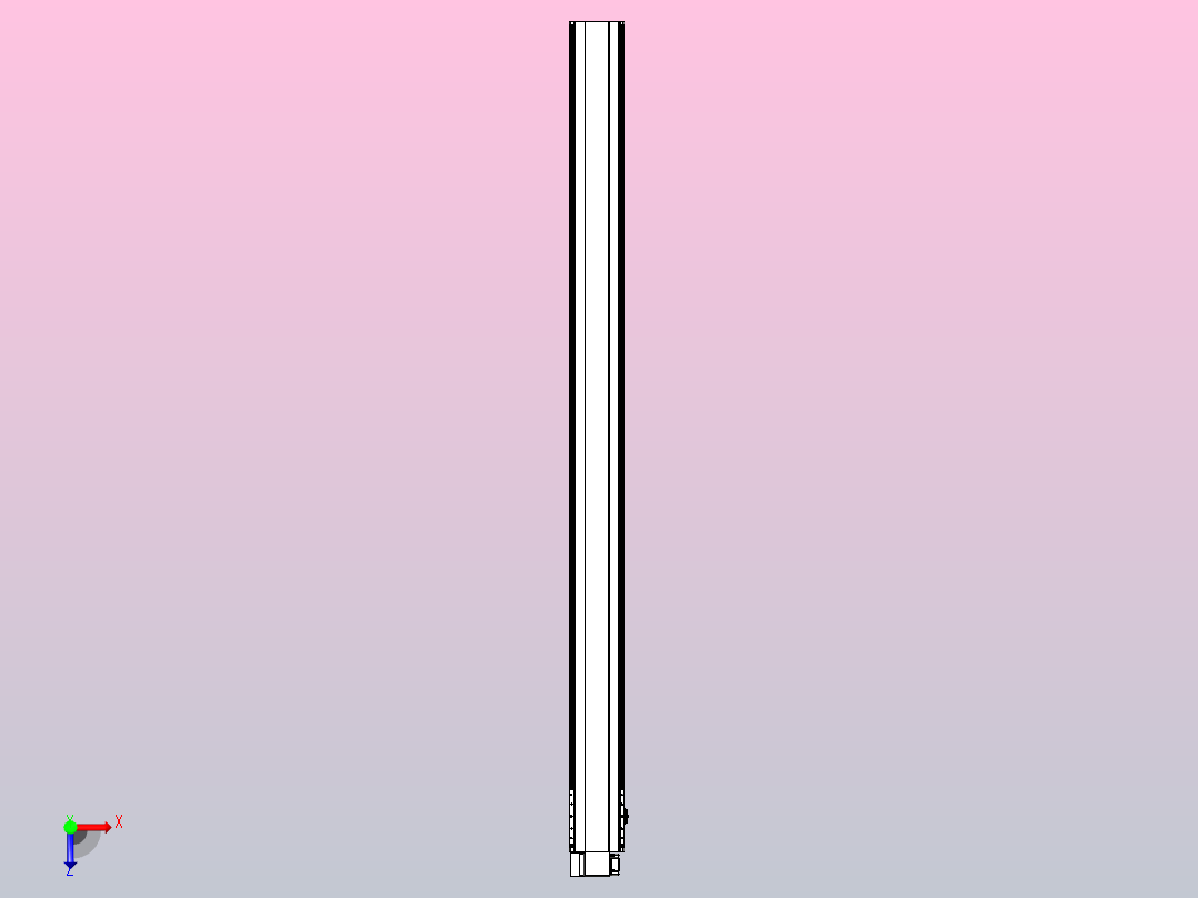 皮带直线轴半封闭可选导轨TPA-HNB-202D-140-L2700-LP-Y-P75-N3俯视图