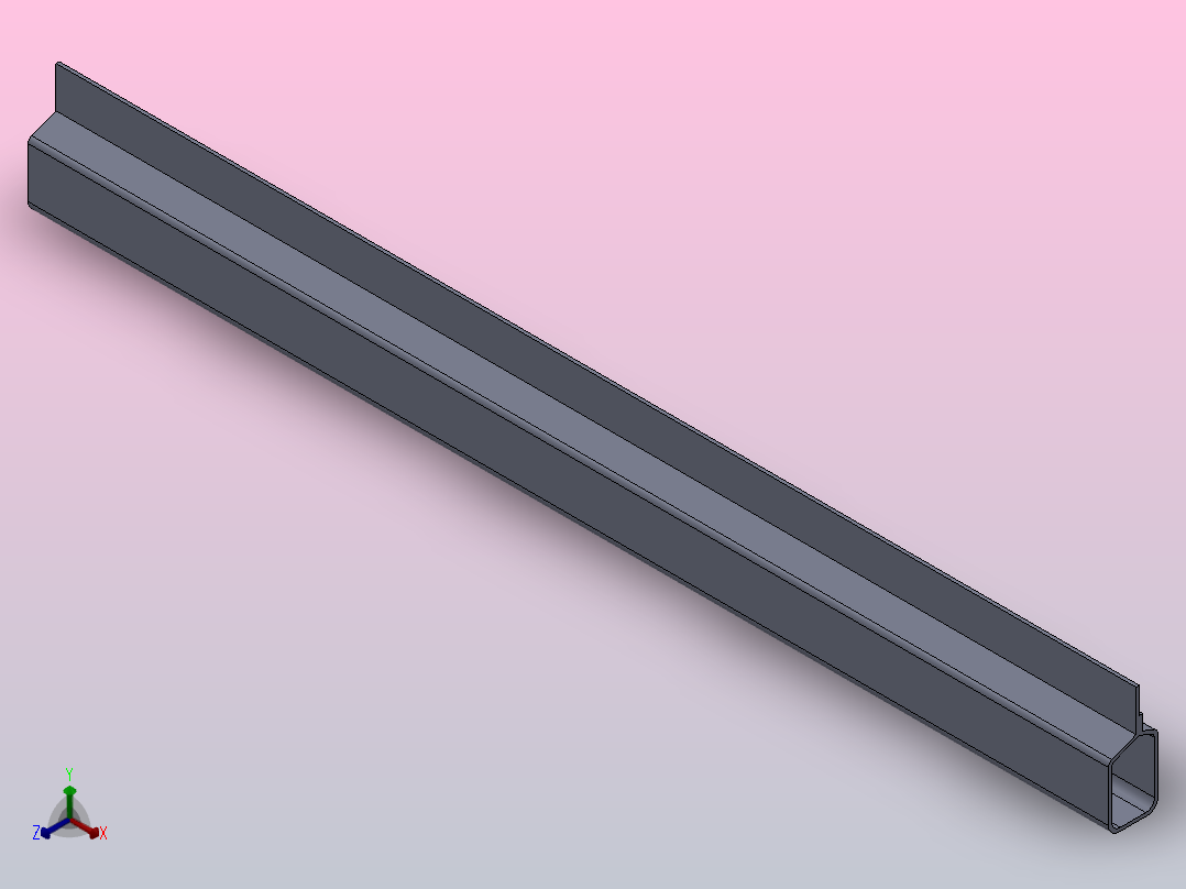 多套GBT6726汽车用冷弯型钢3D模型Solidworks设计正等轴测图