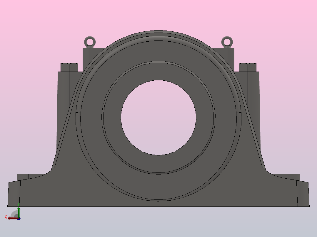 异径孔四螺柱轴承座_SD248后视图