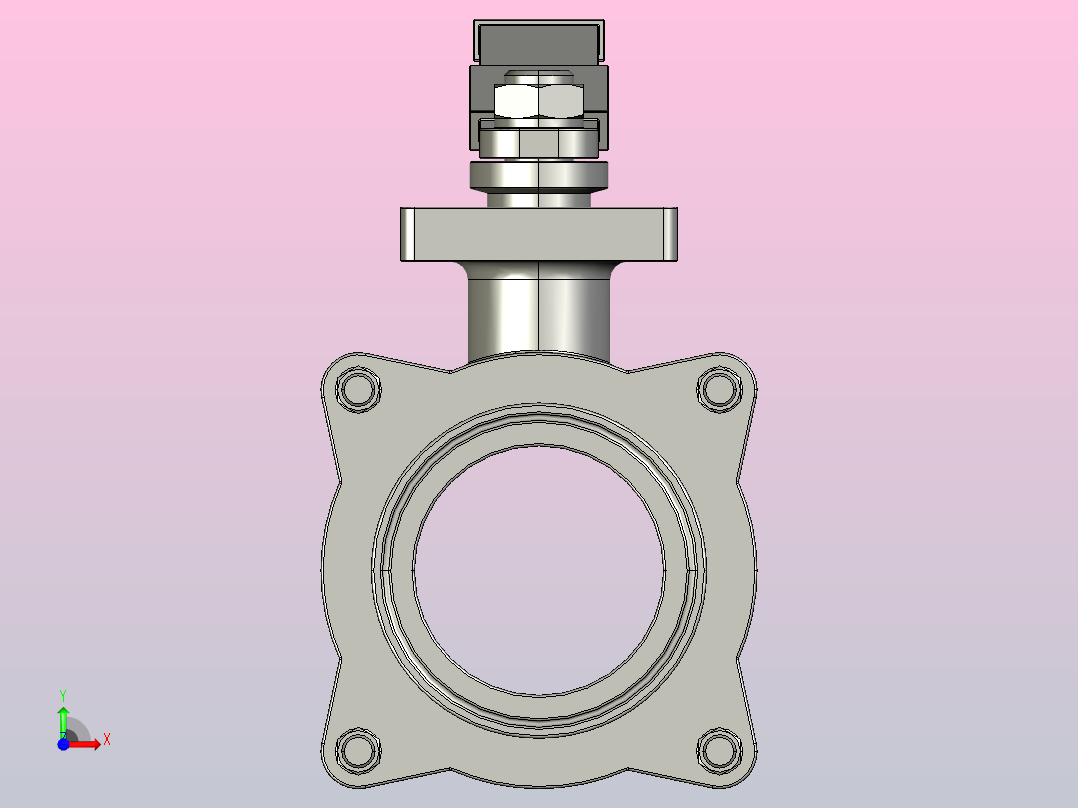 卫生级不锈钢全流量球阀[卫生级不锈钢全流量球阀-2]前视图