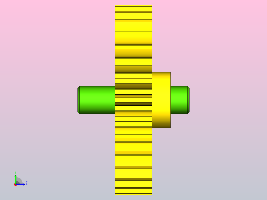 动画直齿轮传动左视缩略图