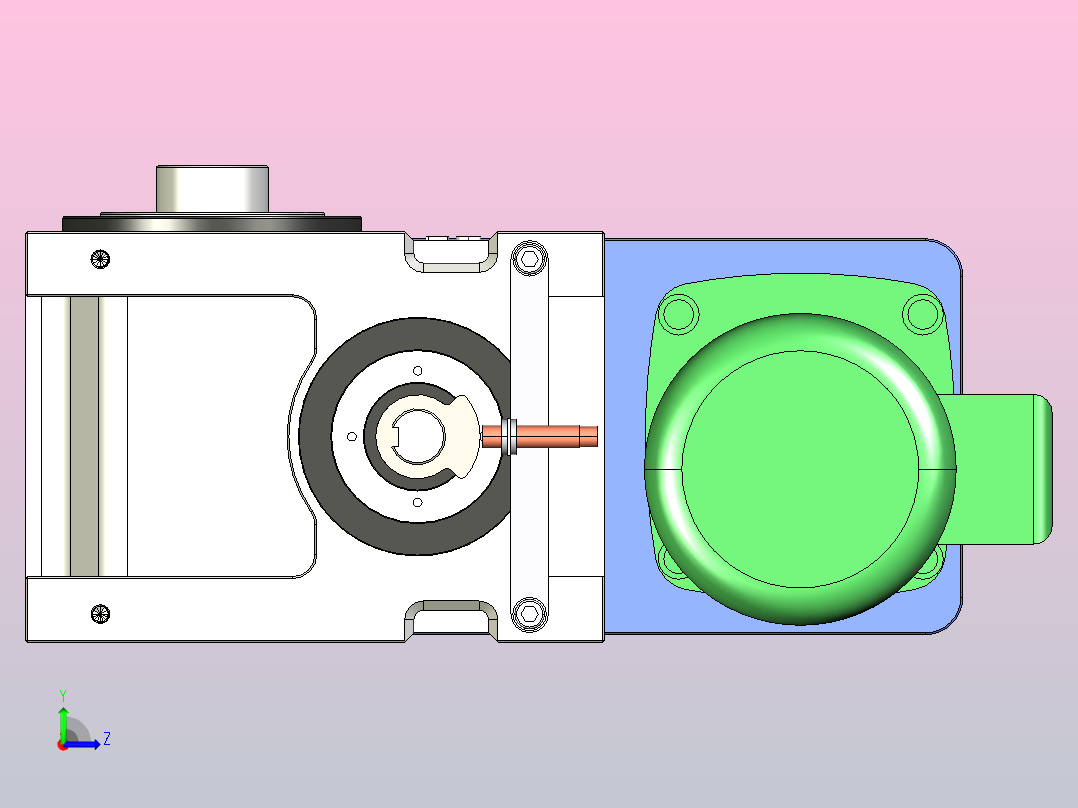 ER-RU110DF英锐凸轮分割器全套3D图档左视图