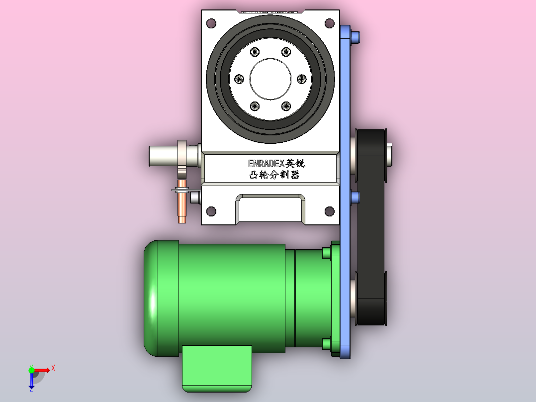 ER-RU110DF英锐凸轮分割器全套3D图档俯视图
