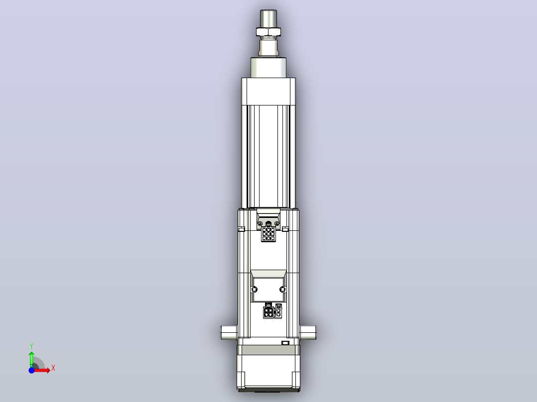 轻载电动缸TPA-ESR40-1210C-L100-MR-TC-W-P40-C3前视图