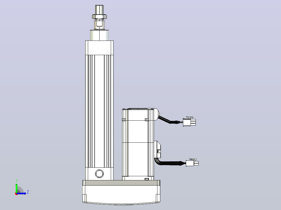 轻载电动缸TPA-ESR40-1210C-L100-MR-TC-W-P40-C3左视图