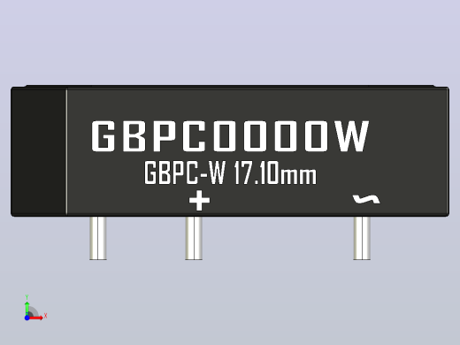 桥式整流器外壳GBPC-W_Min_Size_Low_Profile前视缩略图
