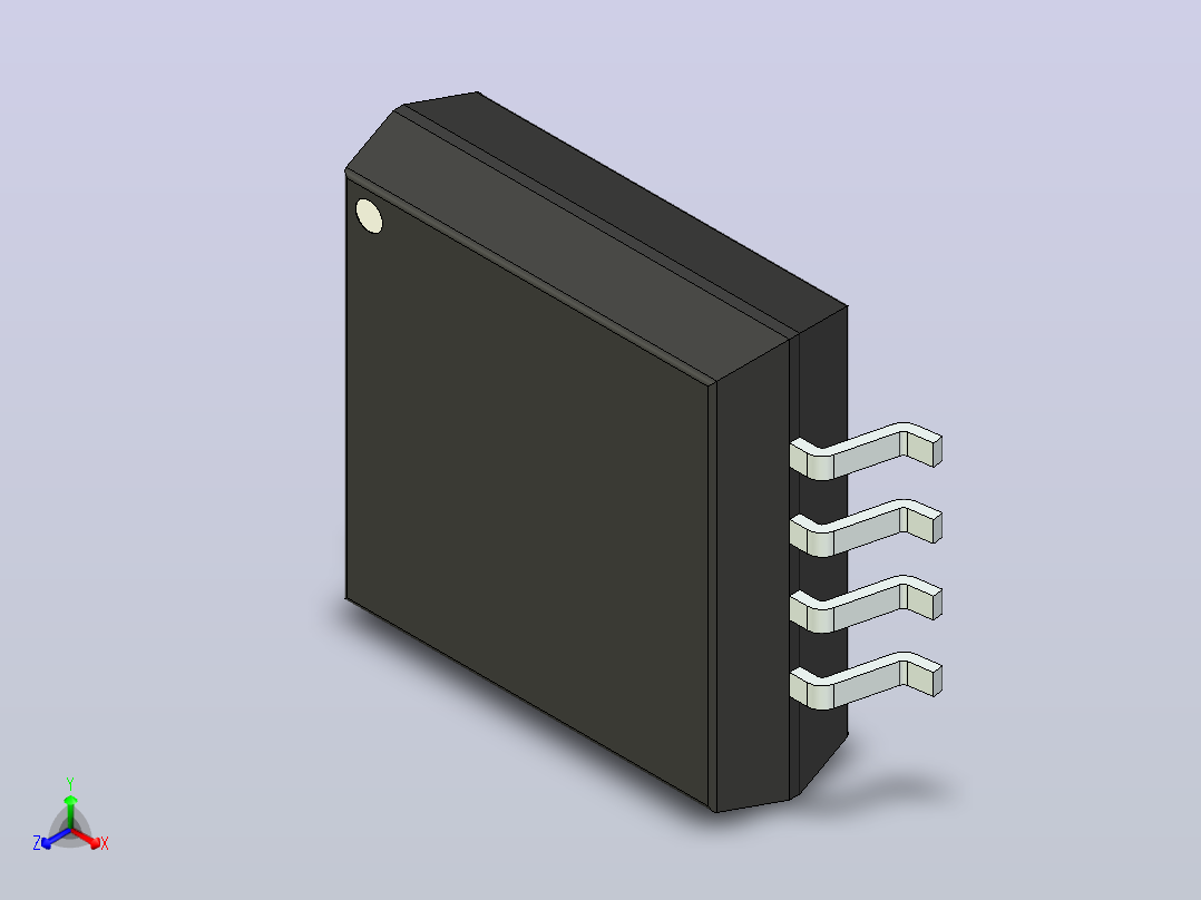106x SOIC 封装（小外形集成电路）SOIC127P1032X265-8N正等轴测图