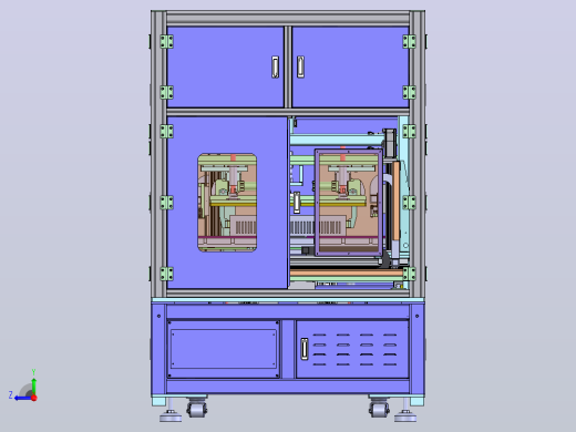 软包线极耳压平设备，一种软包电池模组，侧边极耳压平设备右视缩略图