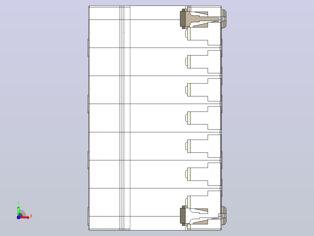 NU5-II 80-100 4P电涌保护器三维模型202405前视图
