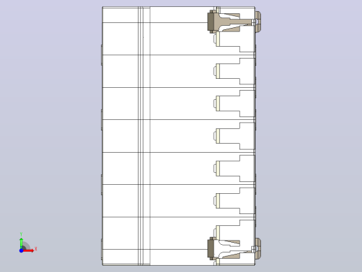 NU5-II 80-100 4P电涌保护器三维模型202405前视缩略图