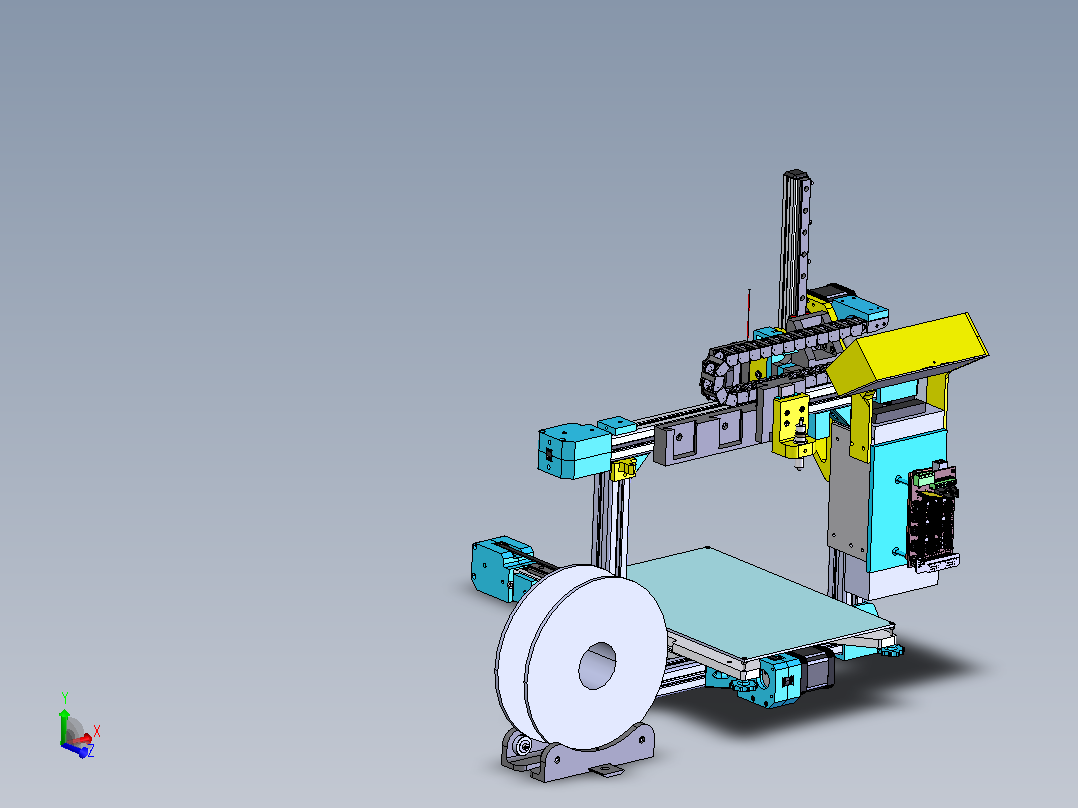 混合式3D打印机主视图