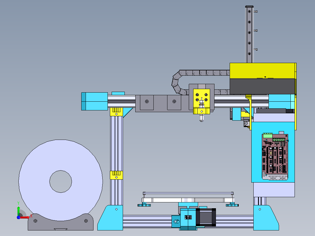 混合式3D打印机前视图