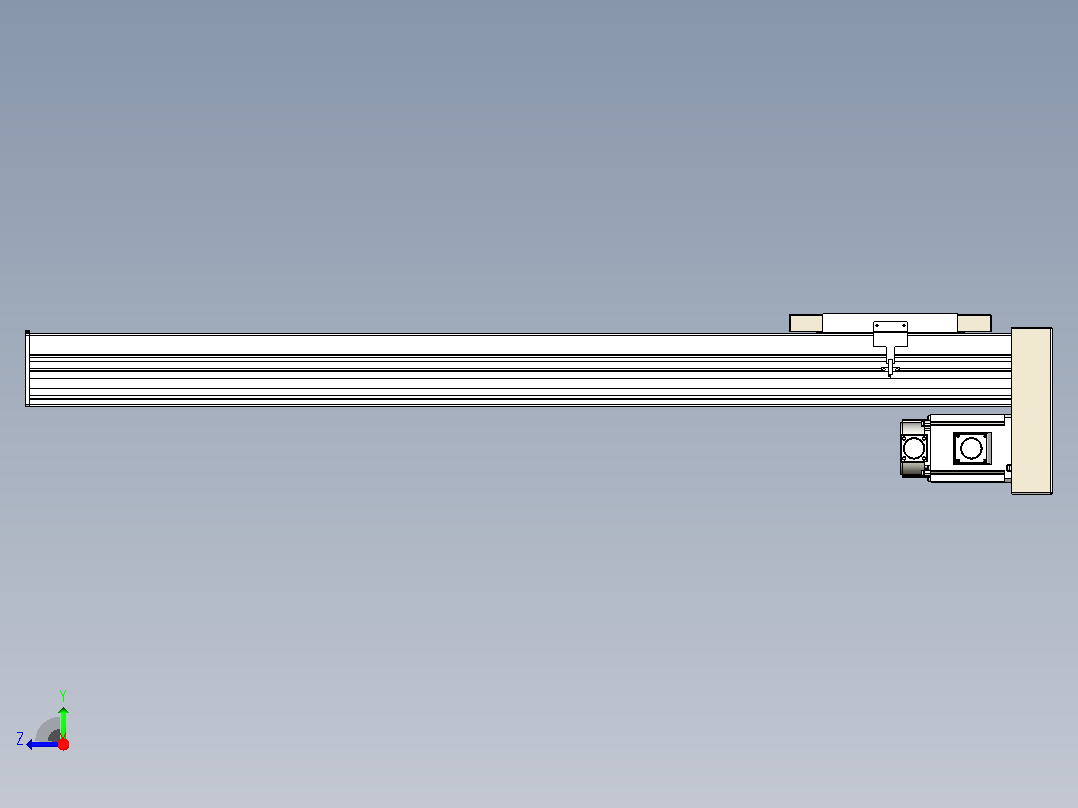 滚珠丝杠直线轴带导轨全封闭TPA-HCR-220D-3210C-L1100-MP-Y-P1K-N3右视图