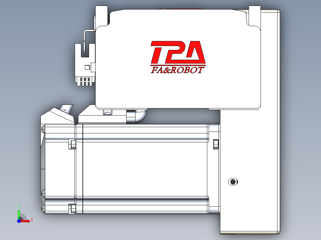 皮带直线轴半封闭可选导轨TPA-HNB-110D-90-L1800-LP-Y-P40-N3前视图