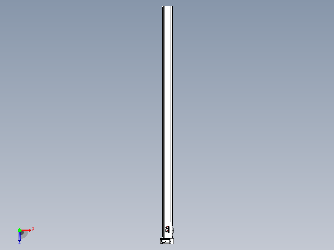 皮带直线轴半封闭可选导轨TPA-HNB-120D-110-L2450-RU-C-P40-N3俯视图