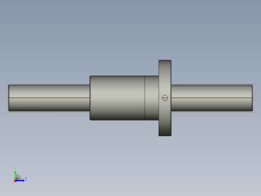 FF4012-5滚珠丝杆3D模型左视缩略图