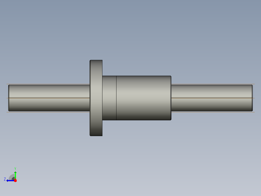 FF4012-5滚珠丝杆3D模型右视图
