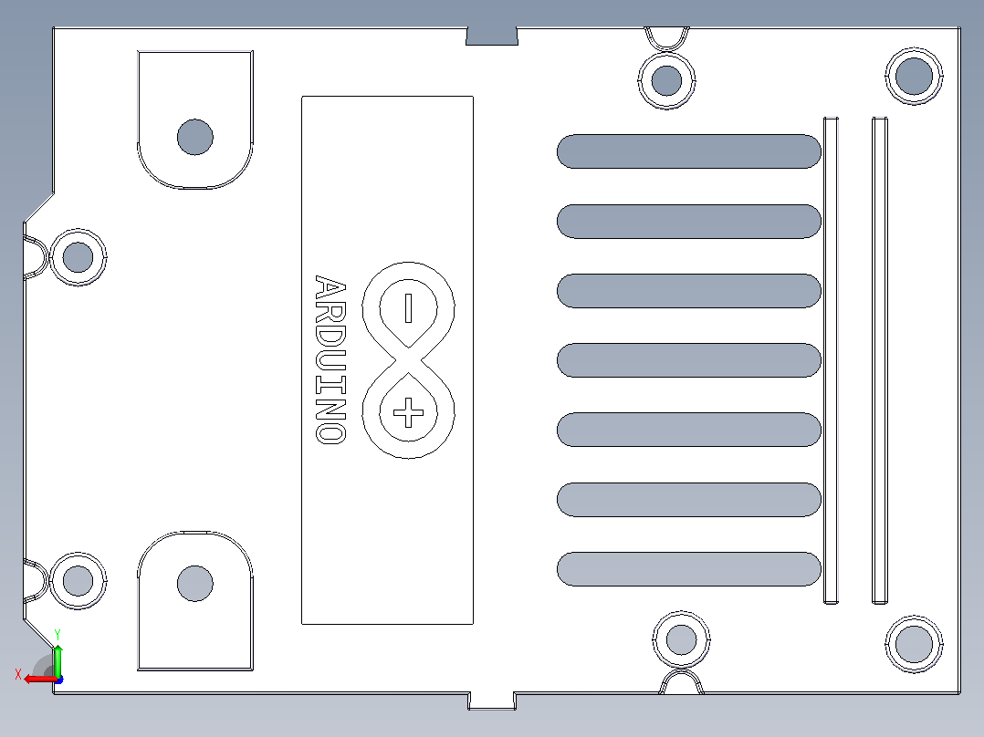 Arduino UNO 电子PCB板子后视图