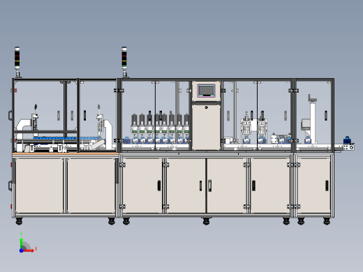 变压器生产线前段整形测试分拣流水线前视缩略图