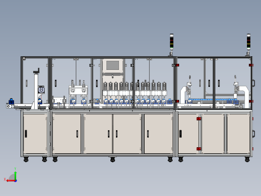 变压器生产线前段整形测试分拣流水线后视缩略图