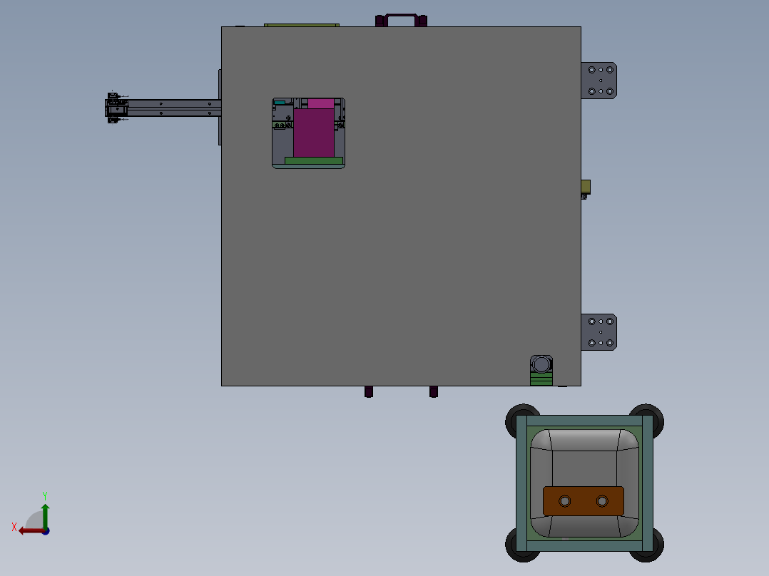 电器配件自动激光打标机sw18后视图