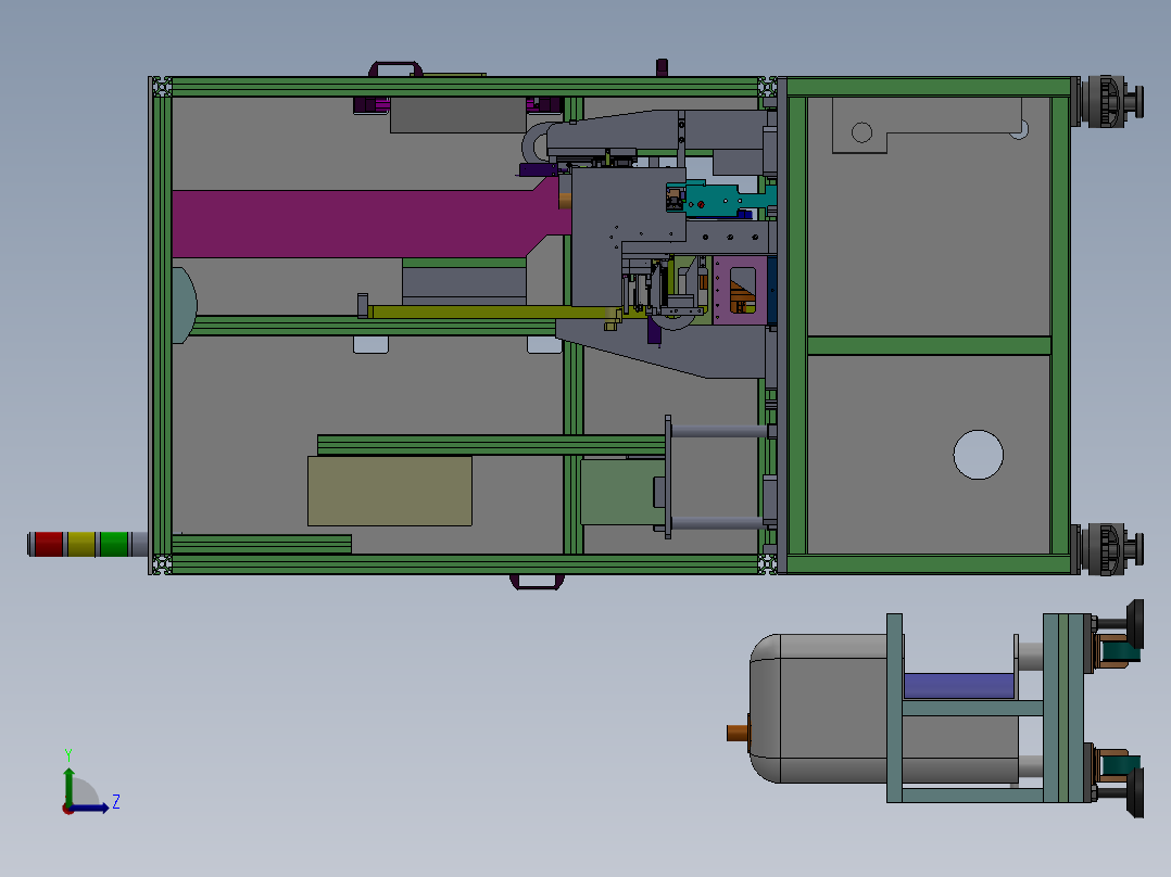 电器配件自动激光打标机sw18左视图