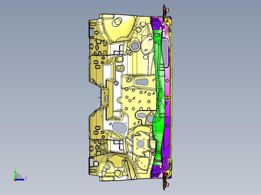 前围板总成件左视图