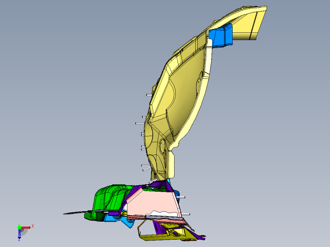 前围板总成件俯视图