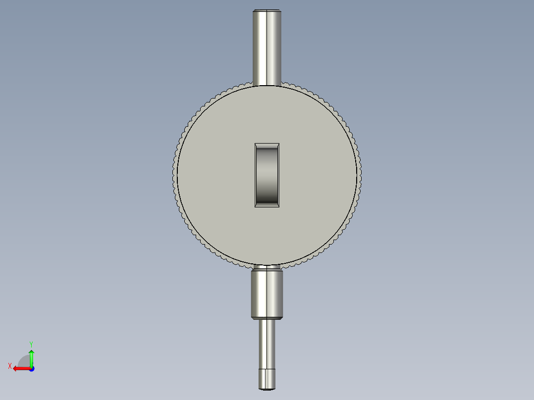 三丰带表卡尺3D模型后视图