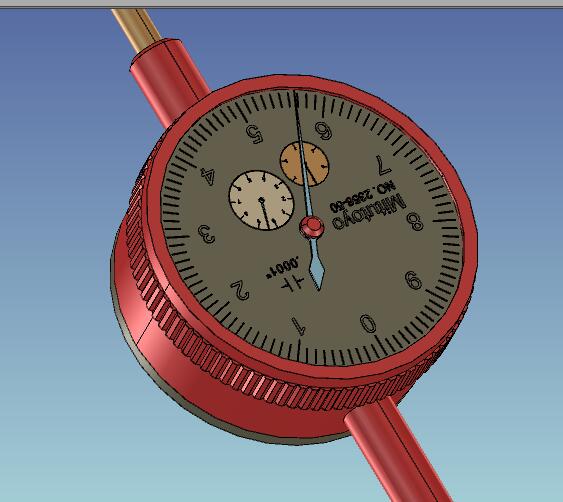 三丰带表卡尺3D模型