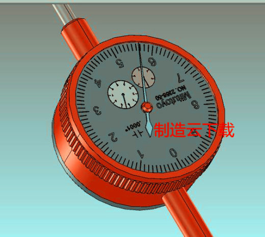 三丰带表卡尺3D模型缩略图