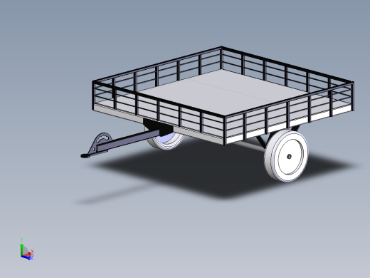 solidworks 电动汽车拖车模型