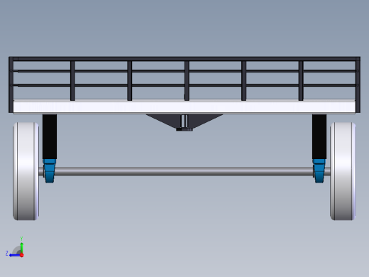 solidworks 电动汽车拖车模型后视缩略图