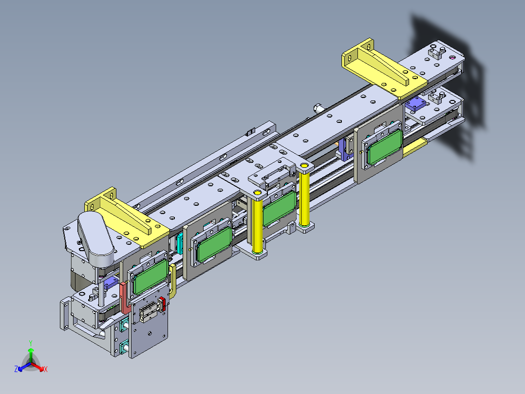 手机贴膜设备正等轴测图