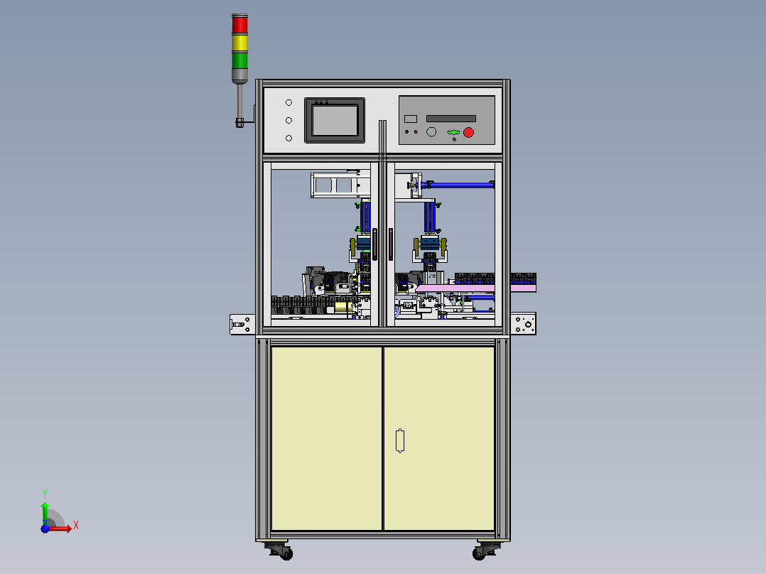 接触器自动装配机3D图纸 E097前视图
