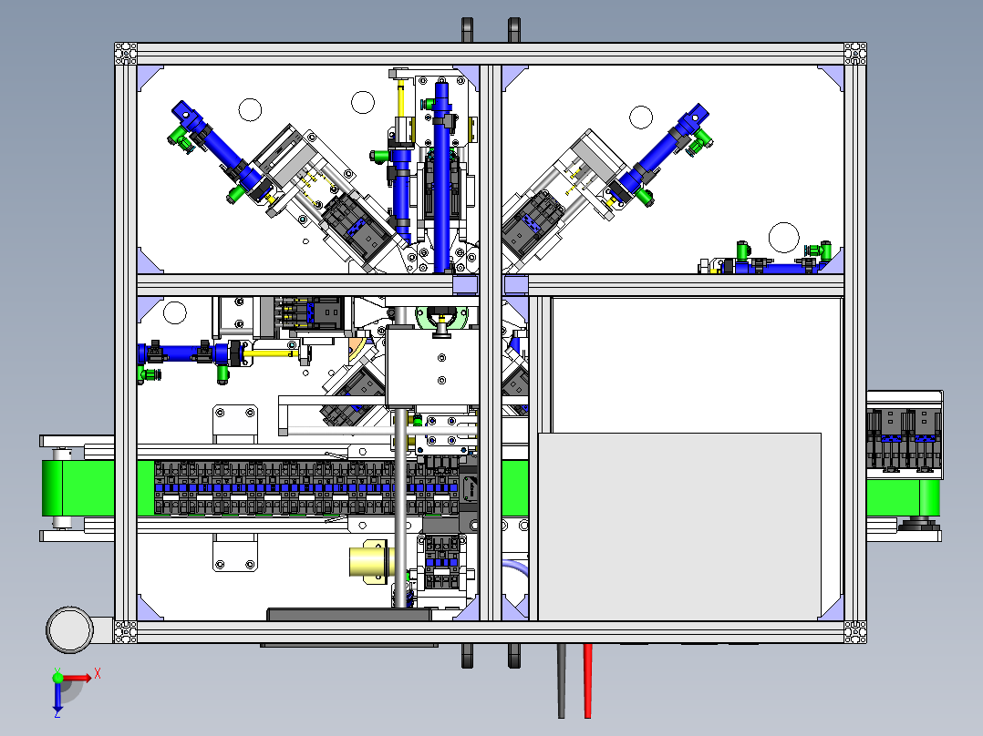 接触器自动装配机3D图纸 E097俯视图